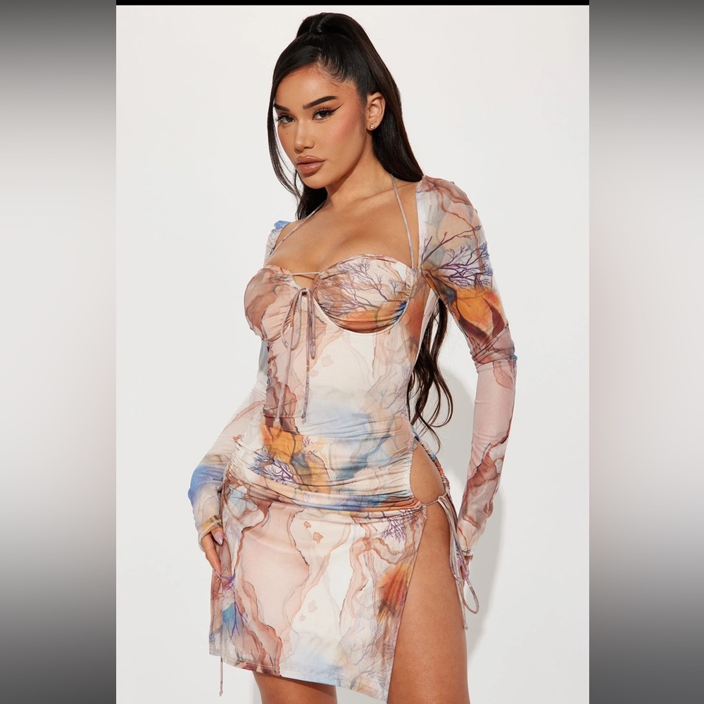 Afternoon delight mesh mini dress